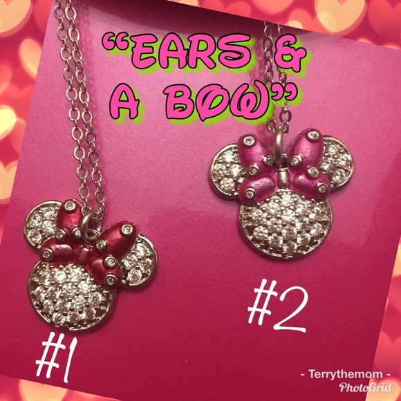 16” CZ inlay Mouse head pendant (red or pink) - Picture 2 of 2